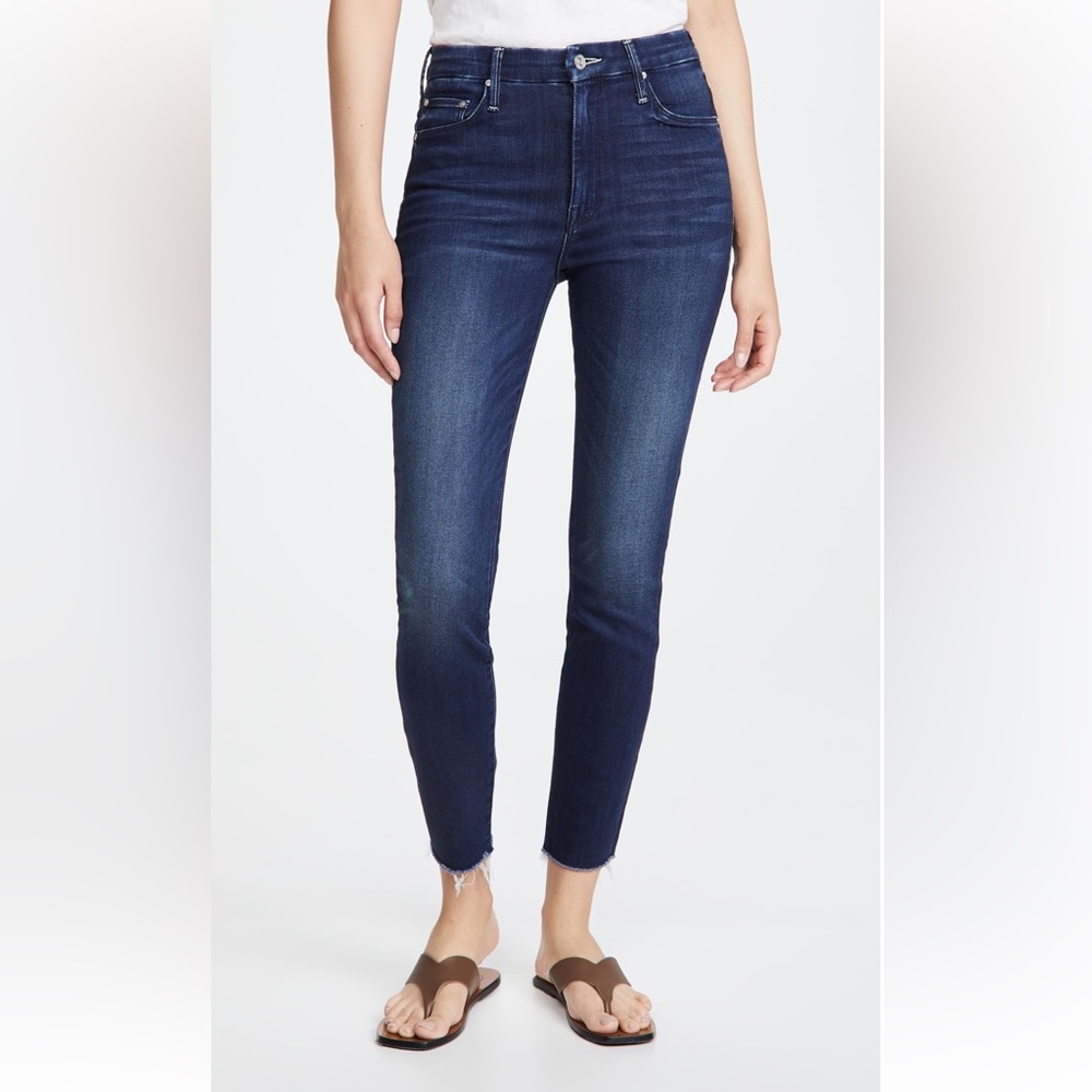 MOTHER Dark Blue Ankle Jeans